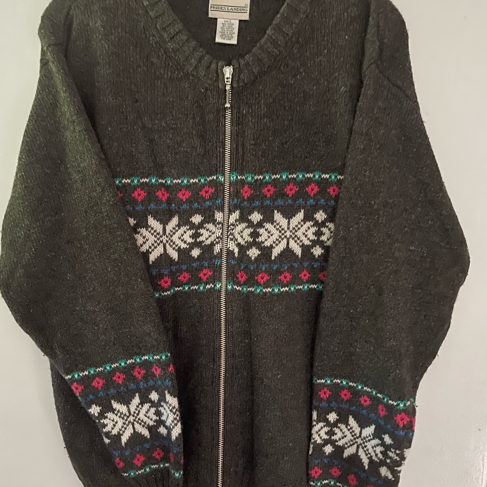 Cozy Knit Zipper Sweater - Black